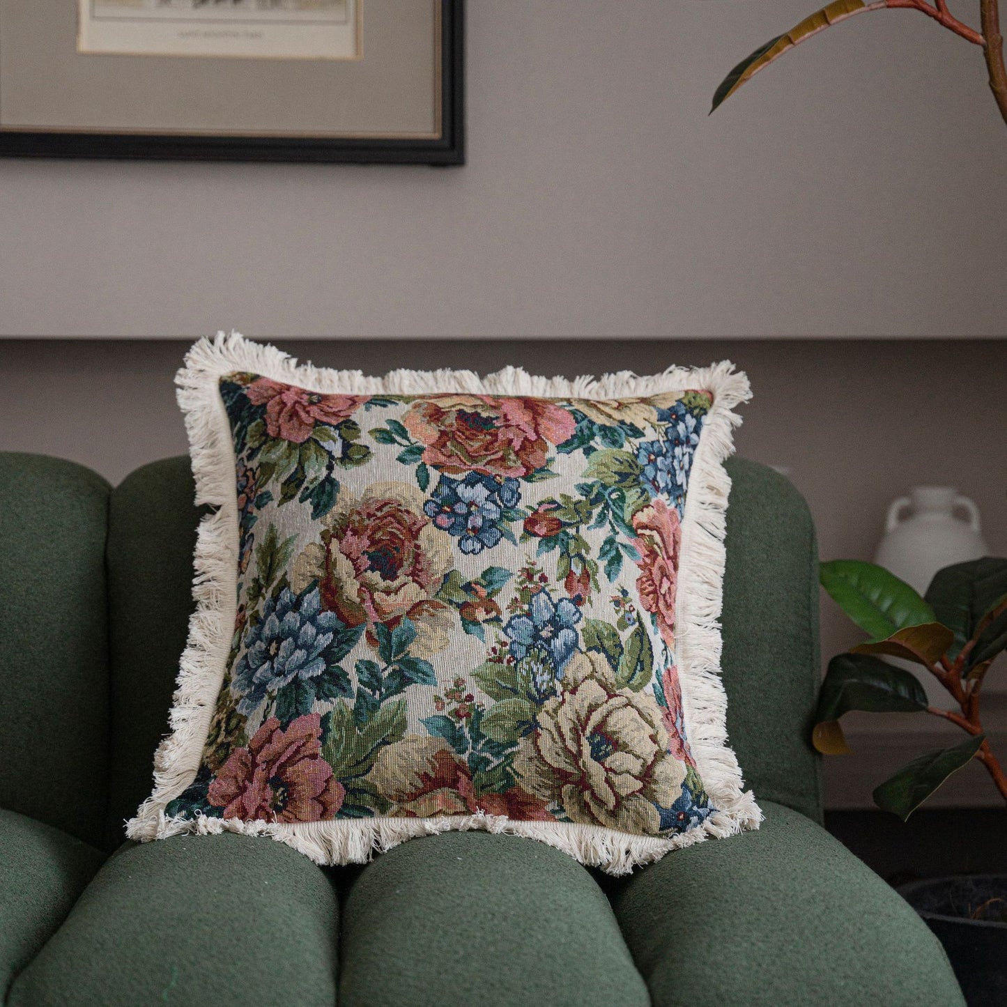 American Jacquard Multicolor Couch Pillow