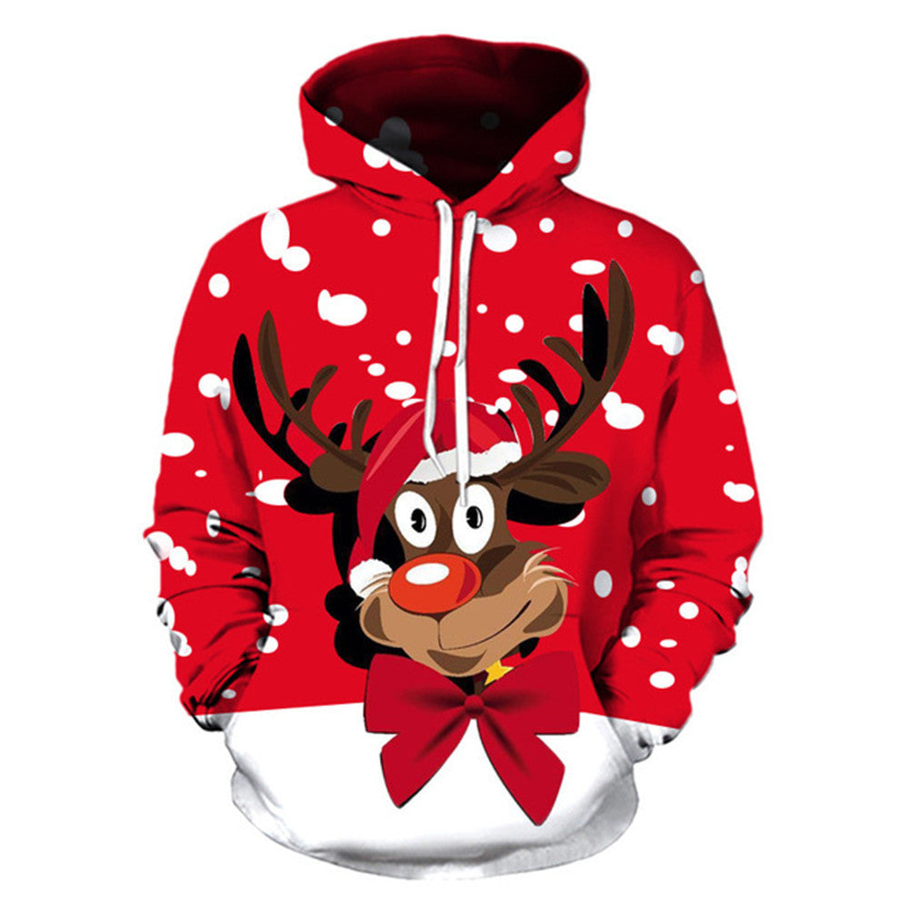 Christmas Hoodie Men's Autumn And Winter 3D Printed Pullover