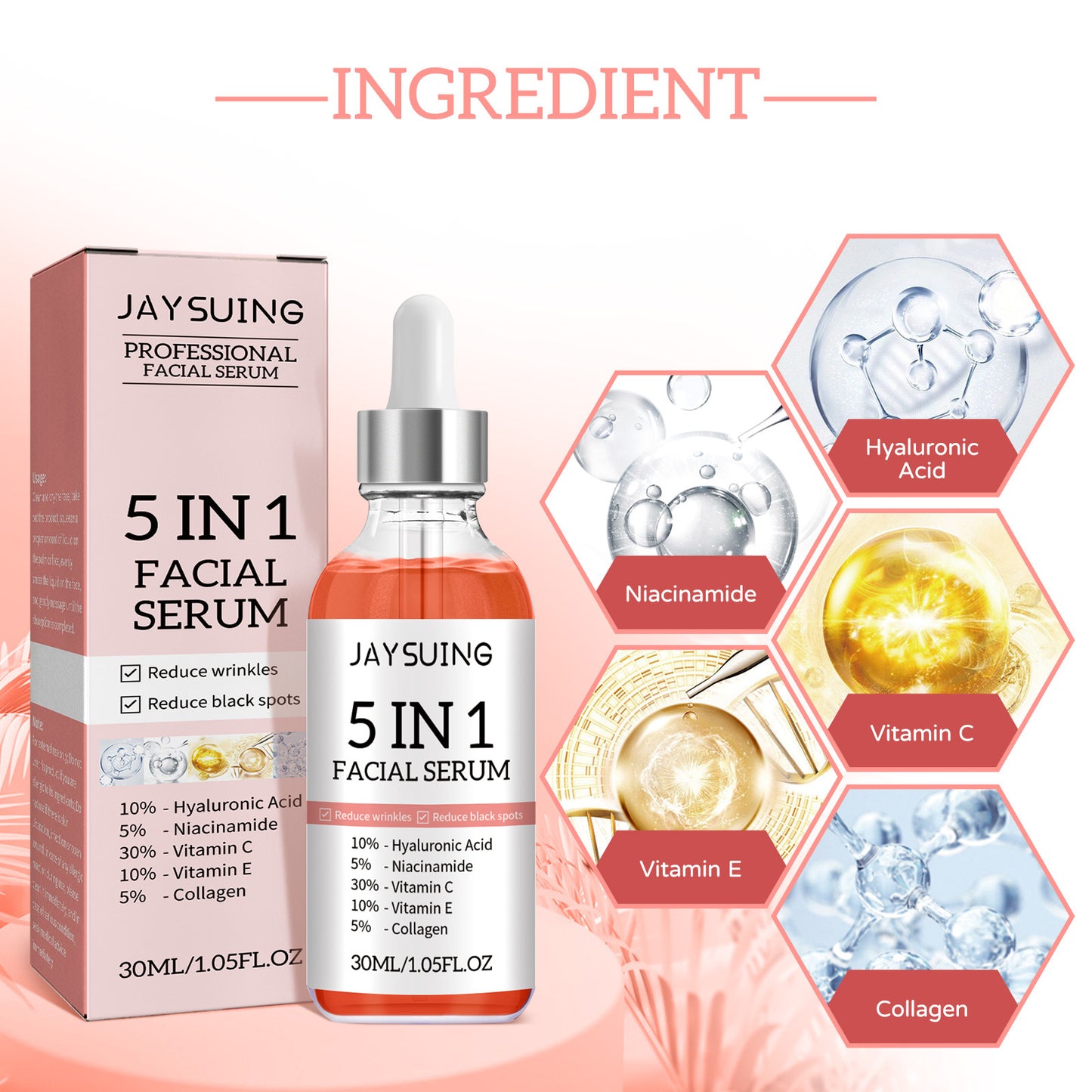 5 In 1 Facial Essence Moisturizes Skin, Tightens Skin, Lightens Spots, Acne, And Beautifies Skin Essence