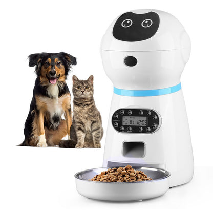 Pet automatic feeder pet feeder pet smart feeder stainless steel food pan