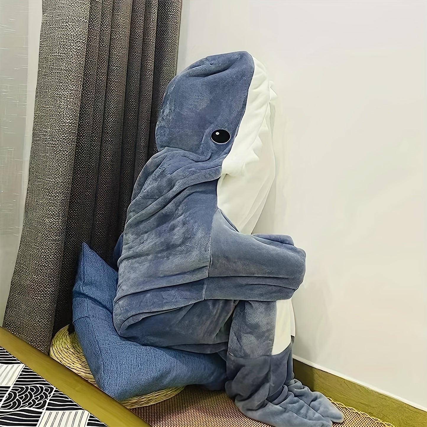 Shark Onesie Blanket For Adults, Shark Blanket Hoodie, Shark Blanket Super Soft Cozy Flannel, Boys Girls Cosplay Costume Sleeping Bag For Night