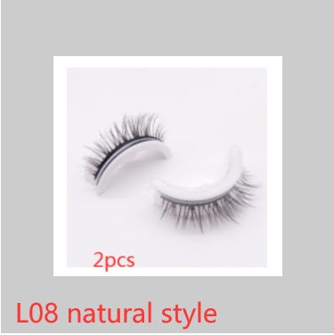 Reusable 3D Mink Lashes Natural False Eyelashes Self Adhesive Fake Glue Free Makeup Eyelash Extension Silk