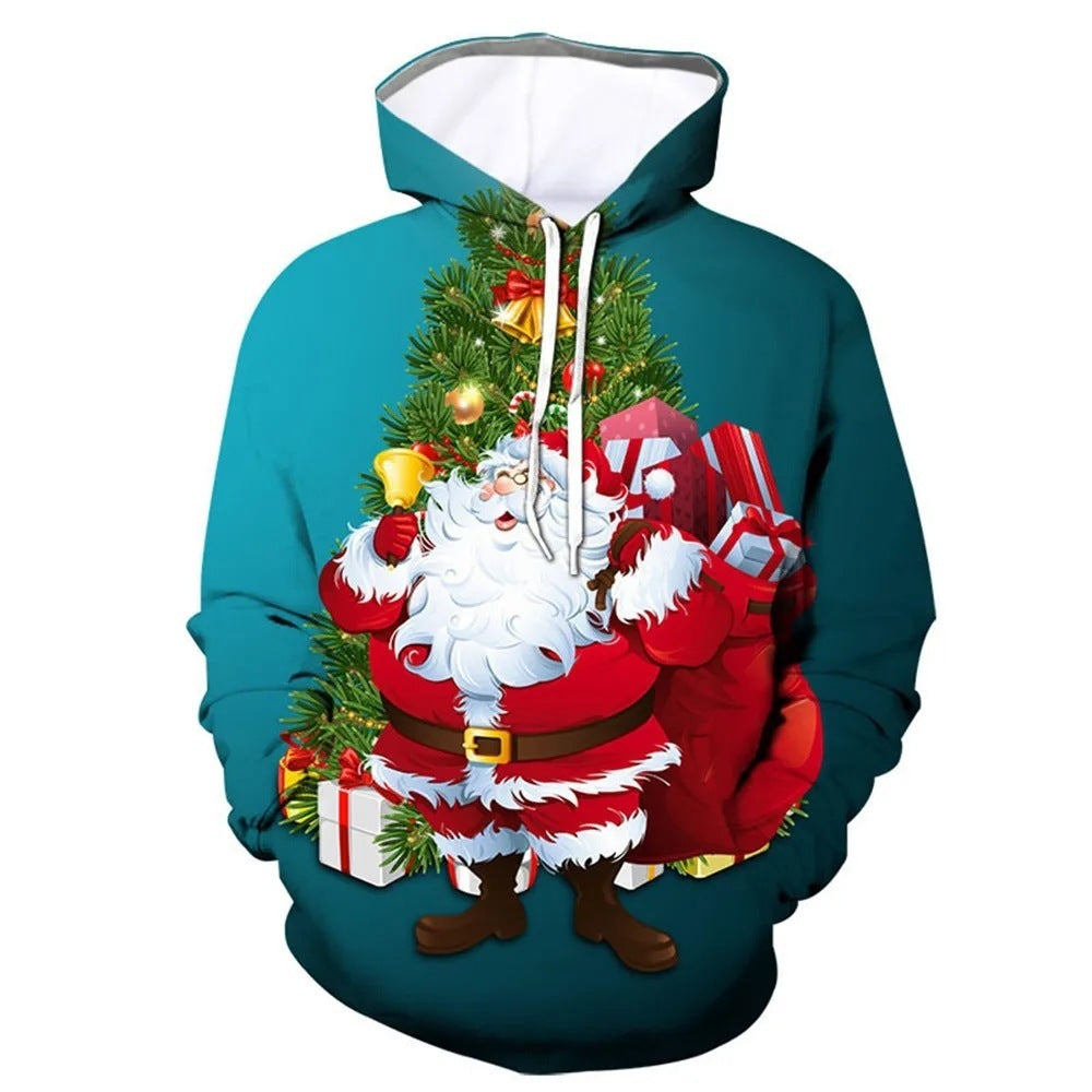 Christmas Hoodie Men's Autumn And Winter 3D Printed Pullover