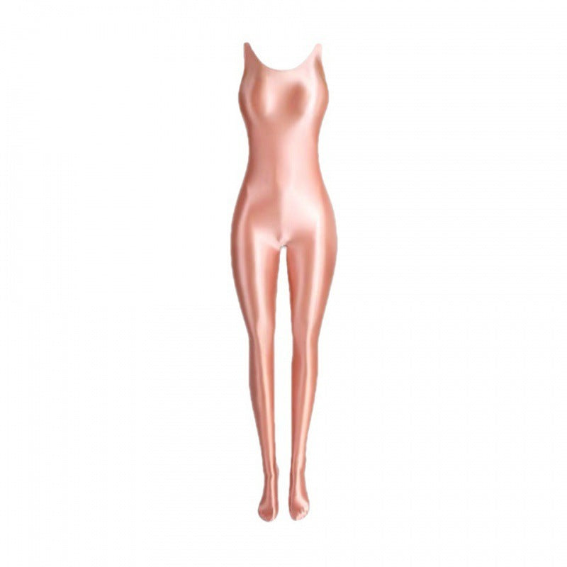 Stretch Gloss Bodysuit Shapewear Vest Leggings Ladies