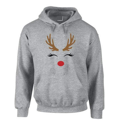 Autumn And Winter Cartoon Elk Men's And Women's Hoodie