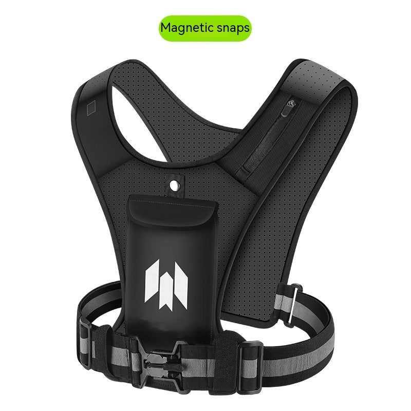 Running Reflective Warning Night Fishing Riding Vest Mobile Phone Bag Elastic Elastic Band