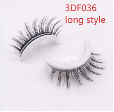 Reusable 3D Mink Lashes Natural False Eyelashes Self Adhesive Fake Glue Free Makeup Eyelash Extension Silk