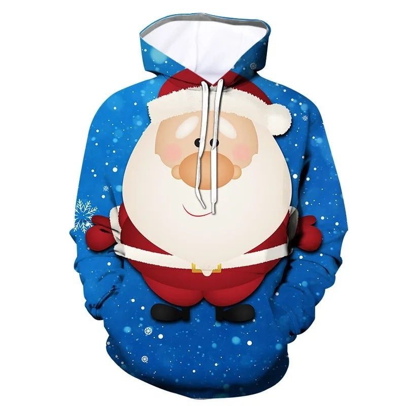 Christmas Hoodie Men's Autumn And Winter 3D Printed Pullover