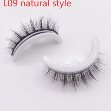 Reusable 3D Mink Lashes Natural False Eyelashes Self Adhesive Fake Glue Free Makeup Eyelash Extension Silk