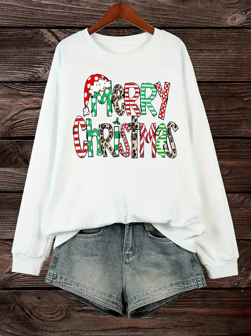 Christmas Series Round Neck Sweater For Women