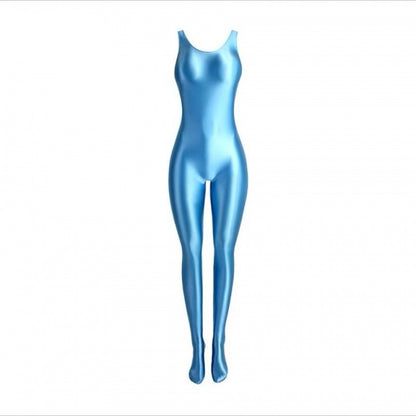 Stretch Gloss Bodysuit Shapewear Vest Leggings Ladies