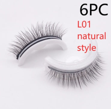 Reusable 3D Mink Lashes Natural False Eyelashes Self Adhesive Fake Glue Free Makeup Eyelash Extension Silk