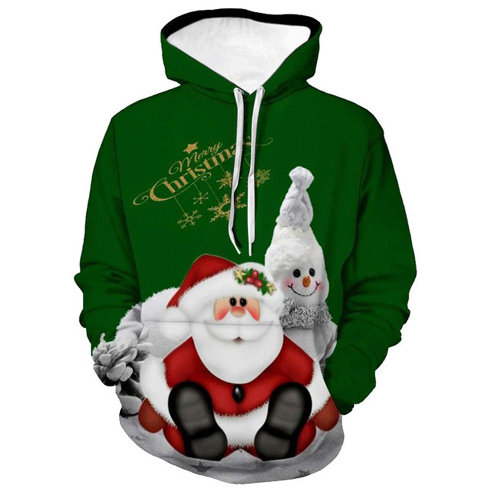 Christmas Hoodie Men's Autumn And Winter 3D Printed Pullover