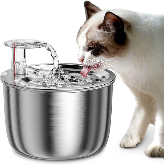 Pet Water Dispenser Stainless Steel 304 Automatic Fountain Smart Cat Water Fountain Dog Water Feed Pet Supplies