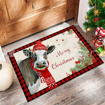 Amazon's new kitchen door mats Nordic simple door non-slip mats bathroom absorbent Christmas floor mats