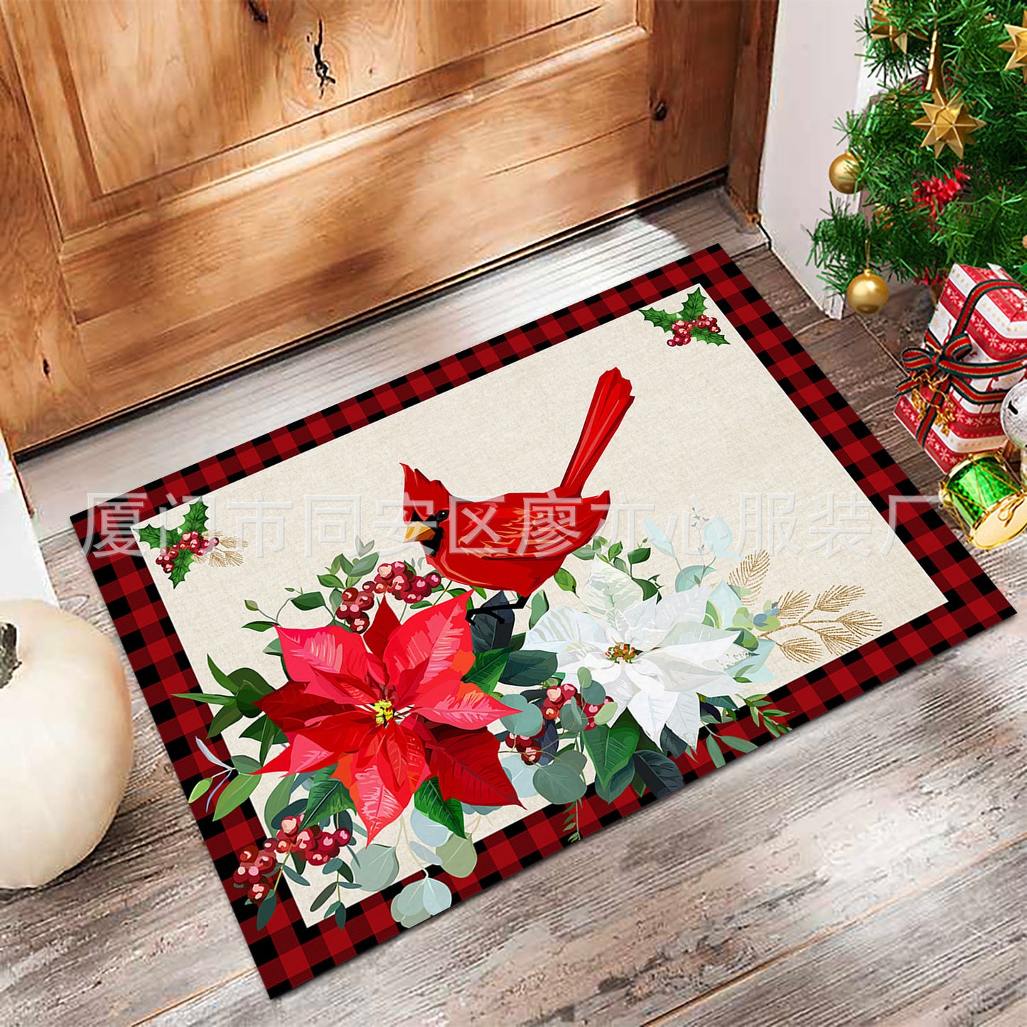 Amazon's new kitchen door mats Nordic simple door non-slip mats bathroom absorbent Christmas floor mats