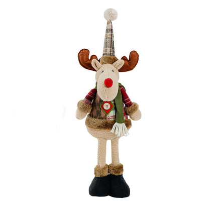 Cross-border Christmas telescopic doll old man snowman elk Christmas decoration supplies Christmas atmosphere decorations