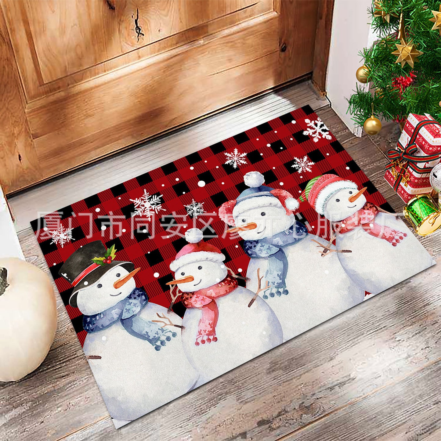 Amazon's new kitchen door mats Nordic simple door non-slip mats bathroom absorbent Christmas floor mats