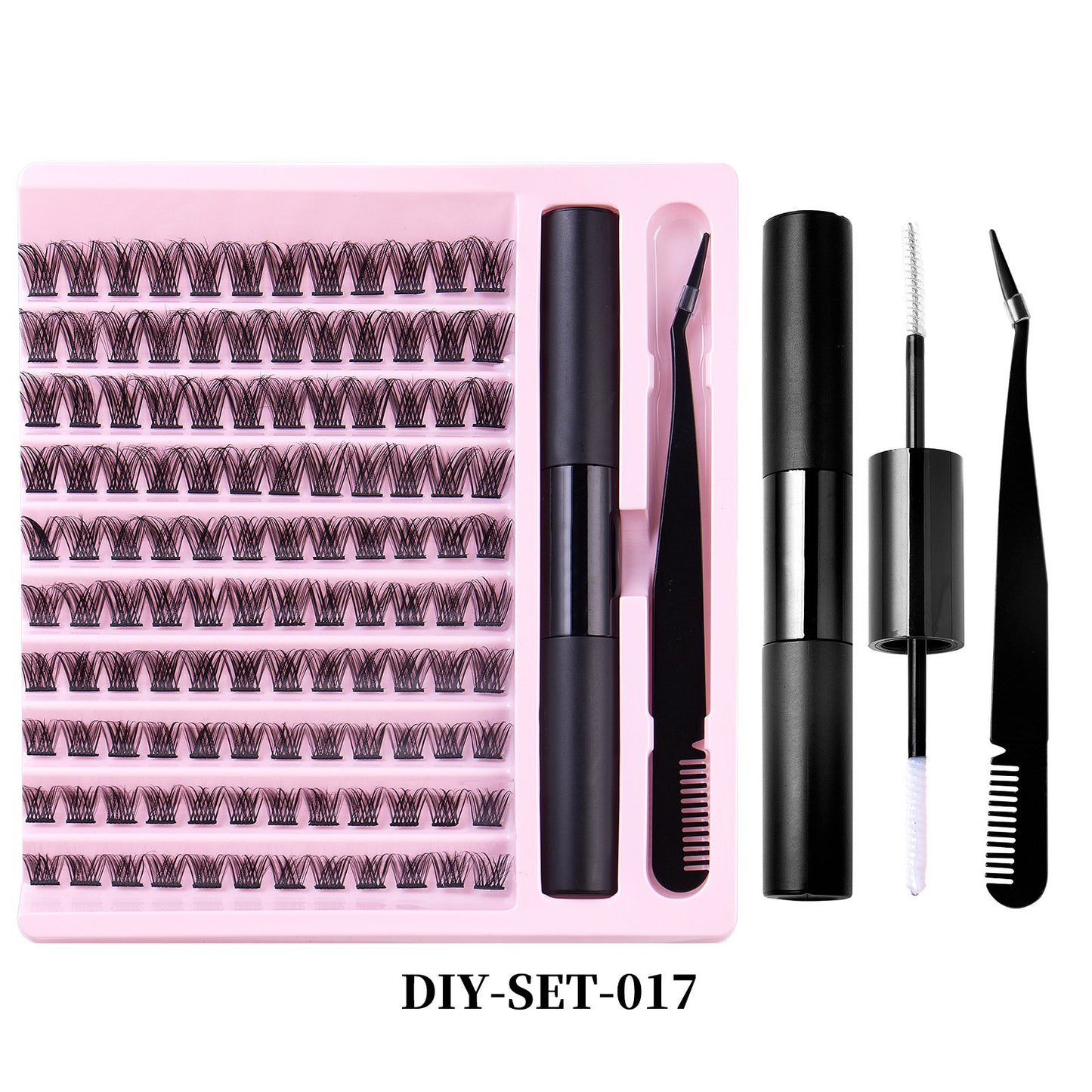 Cross-border new European and American false eyelashes set single cluster natural large capacity segmented hair transplant grafted eyelashes wholesale