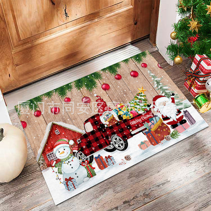 Amazon's new kitchen door mats Nordic simple door non-slip mats bathroom absorbent Christmas floor mats