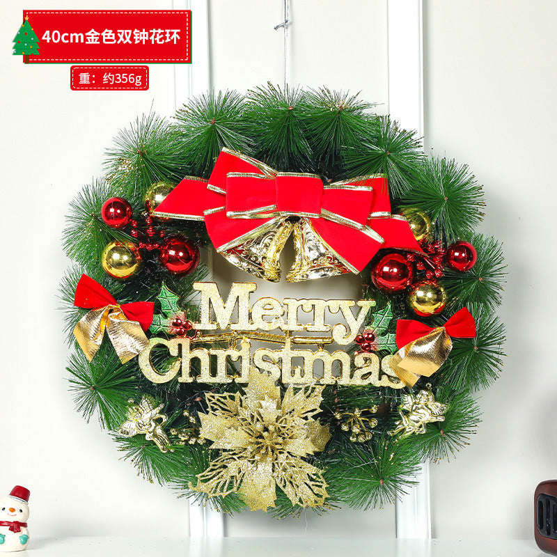 Christmas decorations snowflake wreath 2024 new Christmas tree ring home hotel scene layout door hanging ornaments