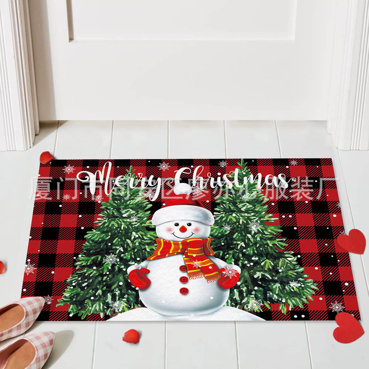 Amazon's new kitchen door mats Nordic simple door non-slip mats bathroom absorbent Christmas floor mats