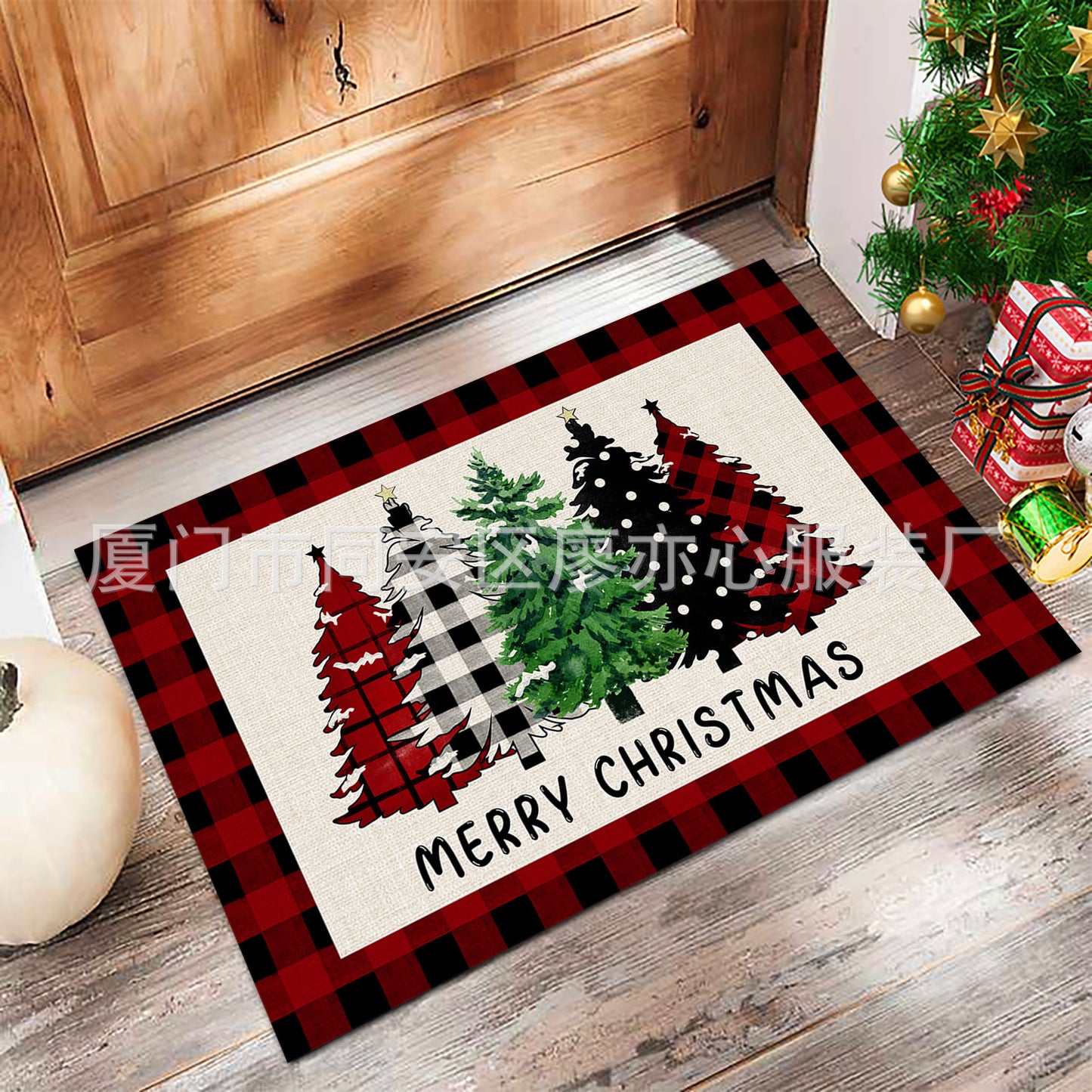 Amazon's new kitchen door mats Nordic simple door non-slip mats bathroom absorbent Christmas floor mats