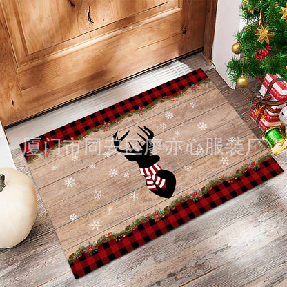 Amazon's new kitchen door mats Nordic simple door non-slip mats bathroom absorbent Christmas floor mats