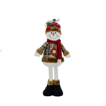 Cross-border Christmas telescopic doll old man snowman elk Christmas decoration supplies Christmas atmosphere decorations