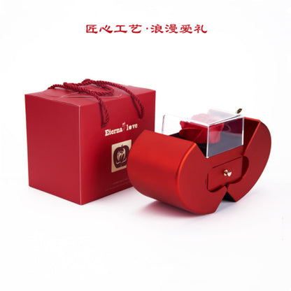 Best-selling new double-open preserved flower apple jewelry box Christmas gift box with gift Christmas necklace packaging