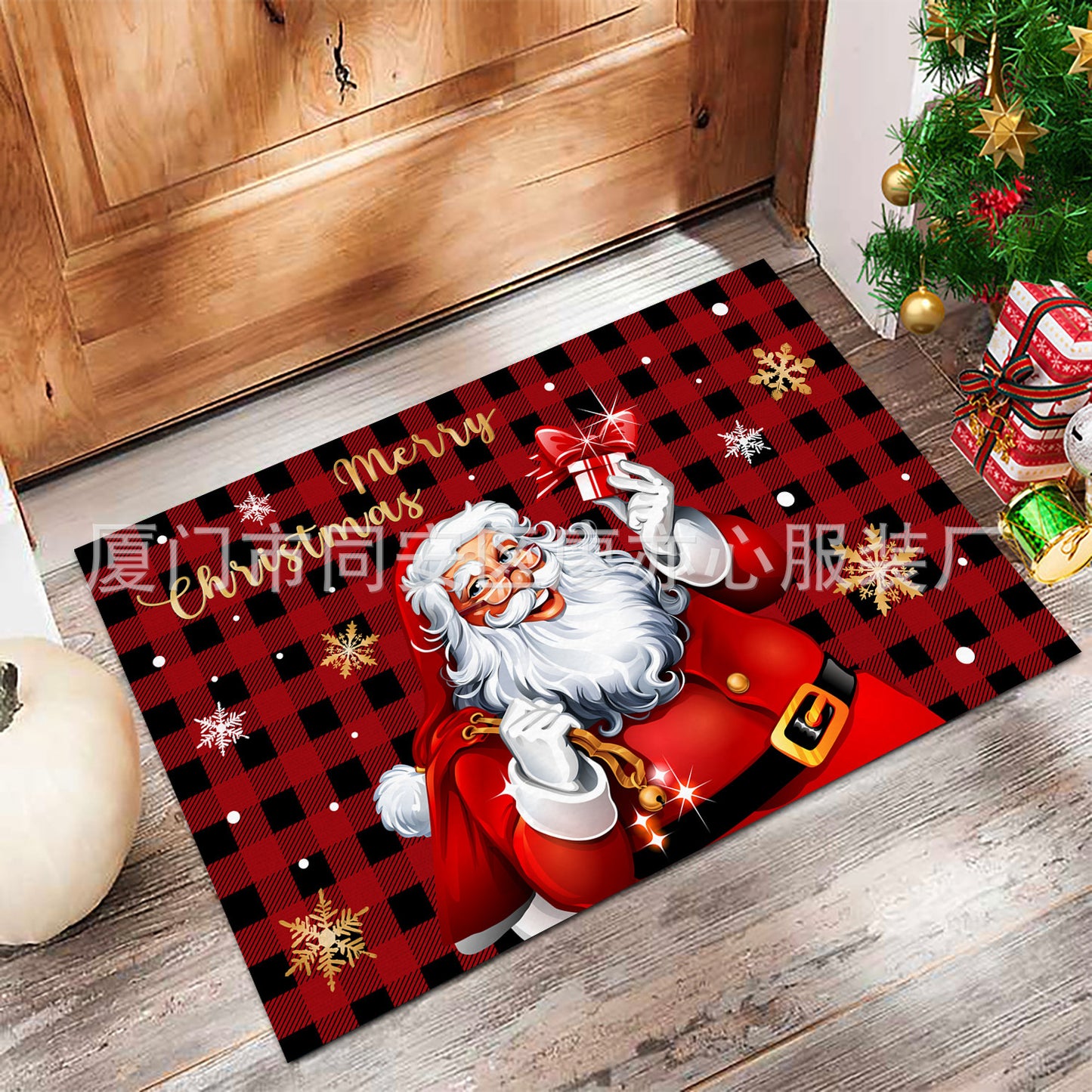 Amazon's new kitchen door mats Nordic simple door non-slip mats bathroom absorbent Christmas floor mats