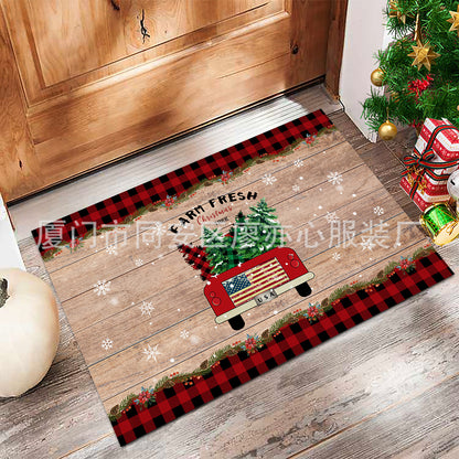 Amazon's new kitchen door mats Nordic simple door non-slip mats bathroom absorbent Christmas floor mats