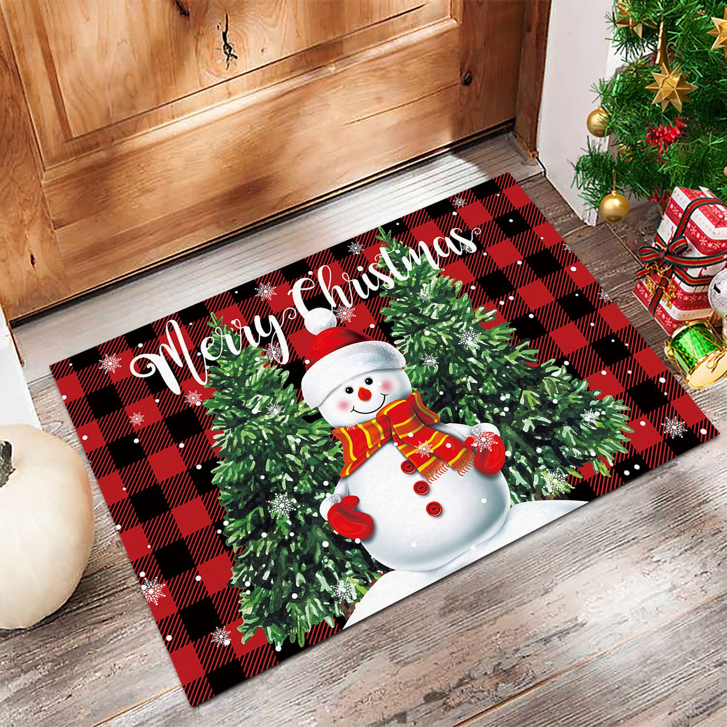 Amazon's new kitchen door mats Nordic simple door non-slip mats bathroom absorbent Christmas floor mats