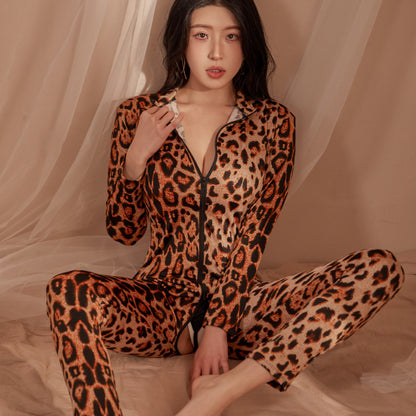 Leopard Bodysuit Long Sleeve Leopard Bodysuit