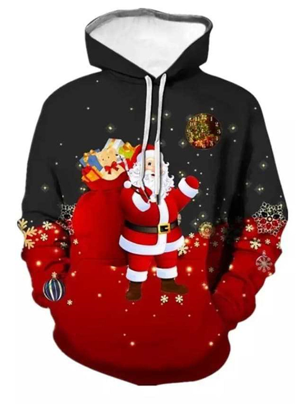 Christmas Hoodie Men's Autumn And Winter 3D Printed Pullover