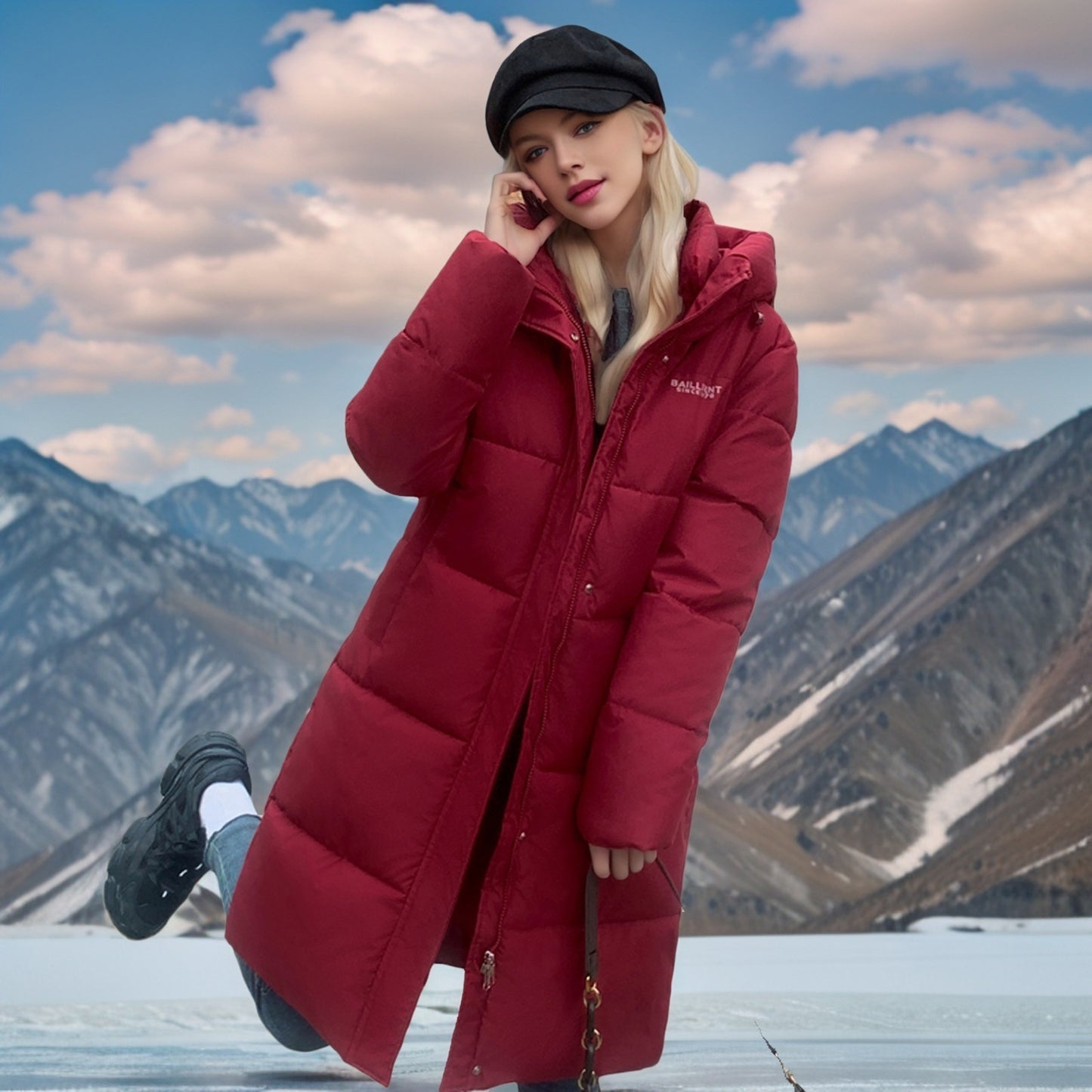 Thickened Cotton-padded Coat Warm Loose Western Style Puffer Jacket Coat