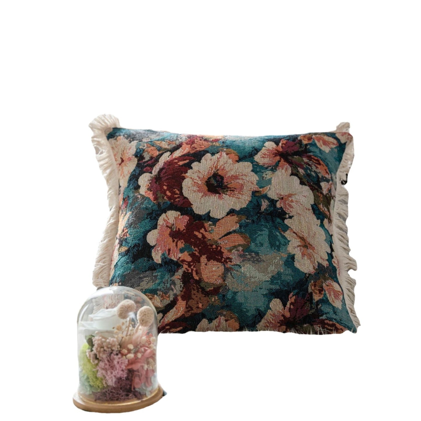 American Jacquard Multicolor Couch Pillow