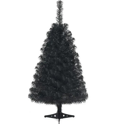 36 Inch Unlit Artificial Christmas Mini Tree With Plastic Stand