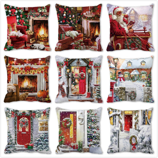 Christmas Satin Pillow Sofa Cushion