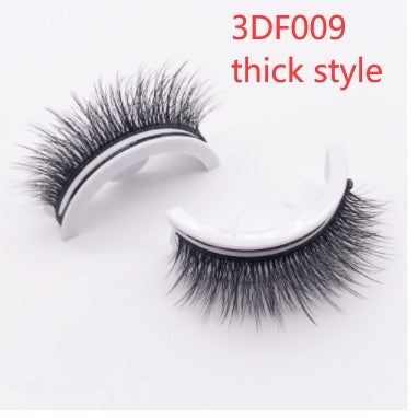 Reusable 3D Mink Lashes Natural False Eyelashes Self Adhesive Fake Glue Free Makeup Eyelash Extension Silk