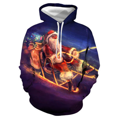 Christmas Hoodie Men's Autumn And Winter 3D Printed Pullover