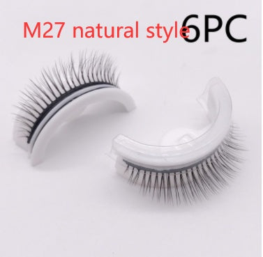 Reusable 3D Mink Lashes Natural False Eyelashes Self Adhesive Fake Glue Free Makeup Eyelash Extension Silk