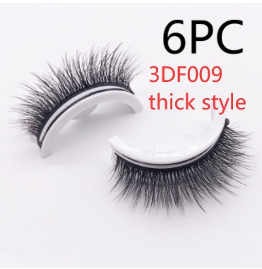 Reusable 3D Mink Lashes Natural False Eyelashes Self Adhesive Fake Glue Free Makeup Eyelash Extension Silk